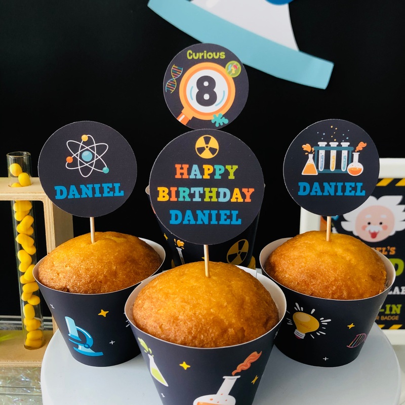 Mad Science Cupcake Toppers Set
