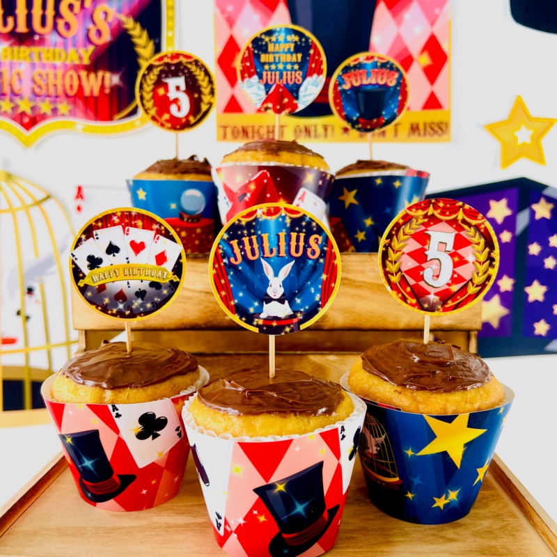 Magic Show Cupcake Toppers Set