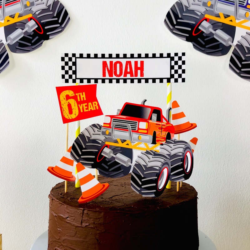 Monster Truck Birthday Cake Topper