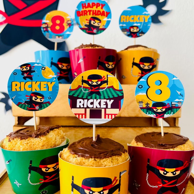 Ninja Cupcake Toppers Set