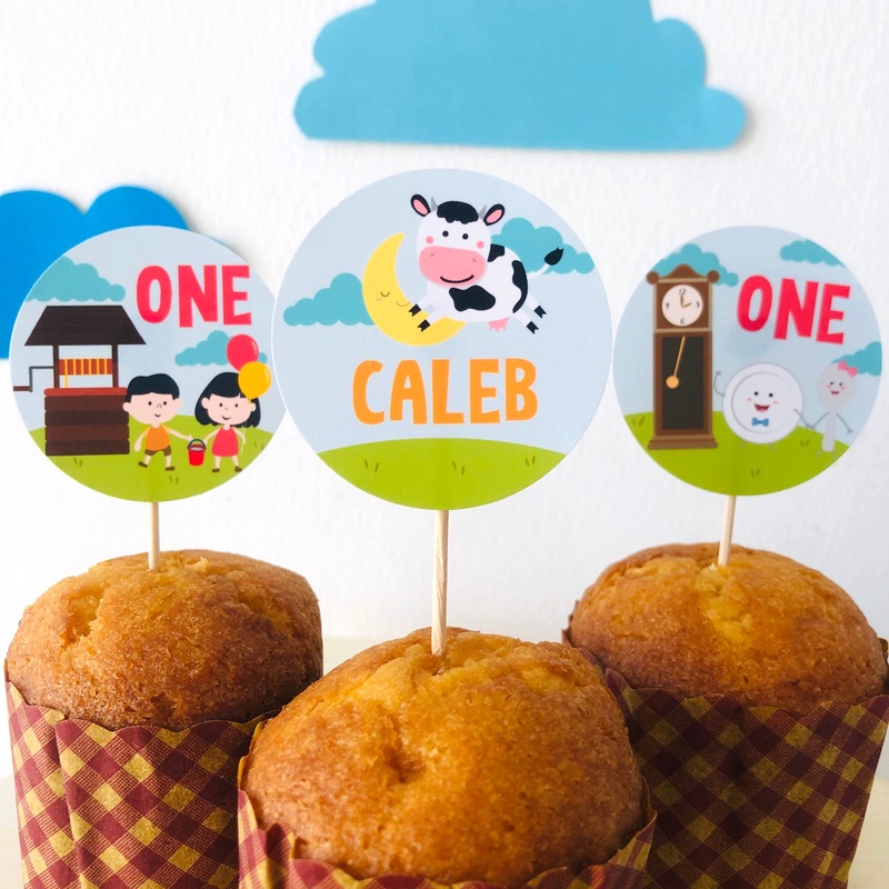 Nursery Rhyme Cupcake Toppers Set