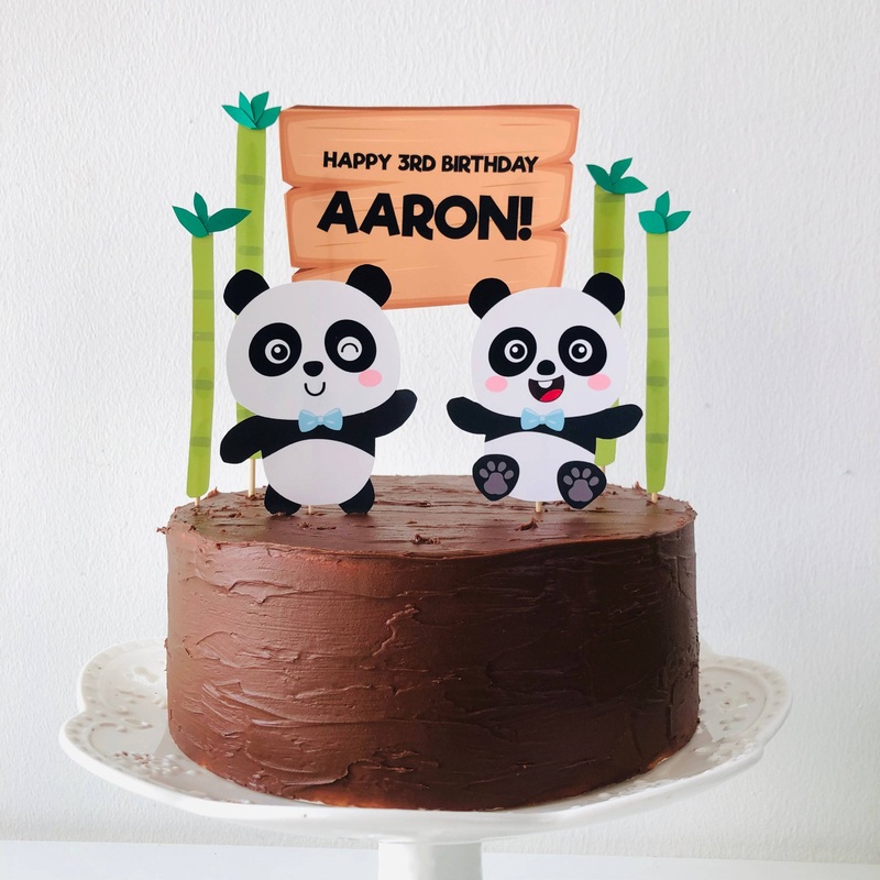 Panda Birthday Cake Topper