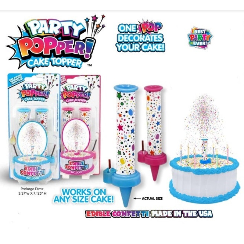 Party Popper Cake Topper 2ct