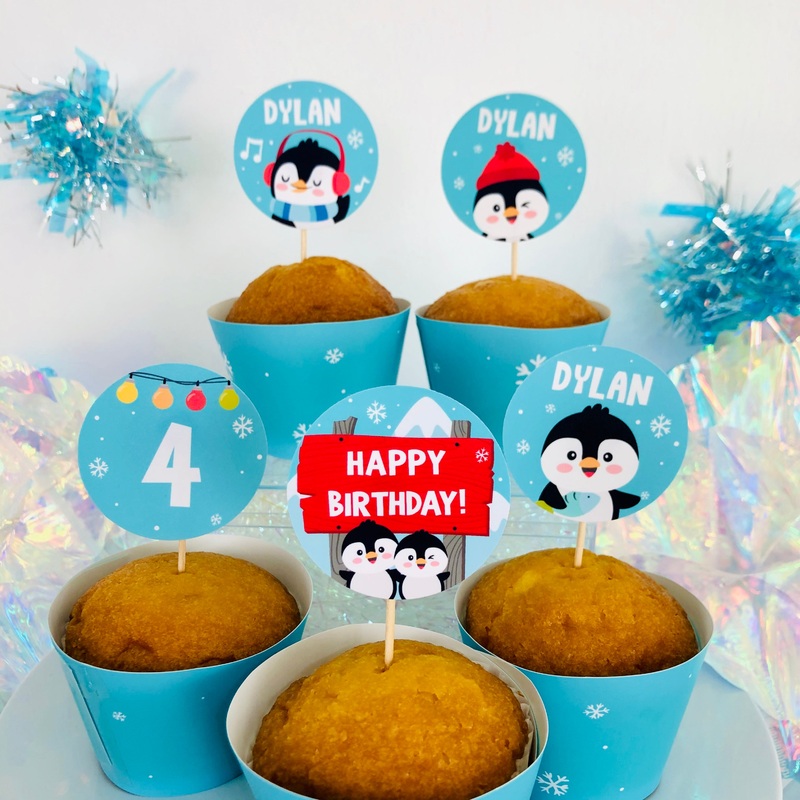 Penguin Cupcake Toppers Set