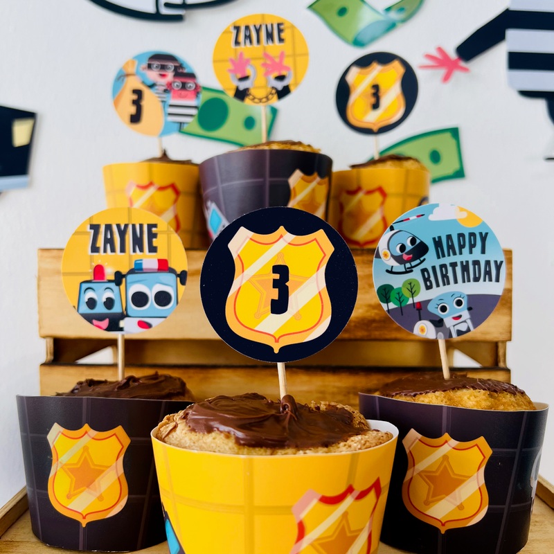 Police Patrol Cupcake Toppers Set