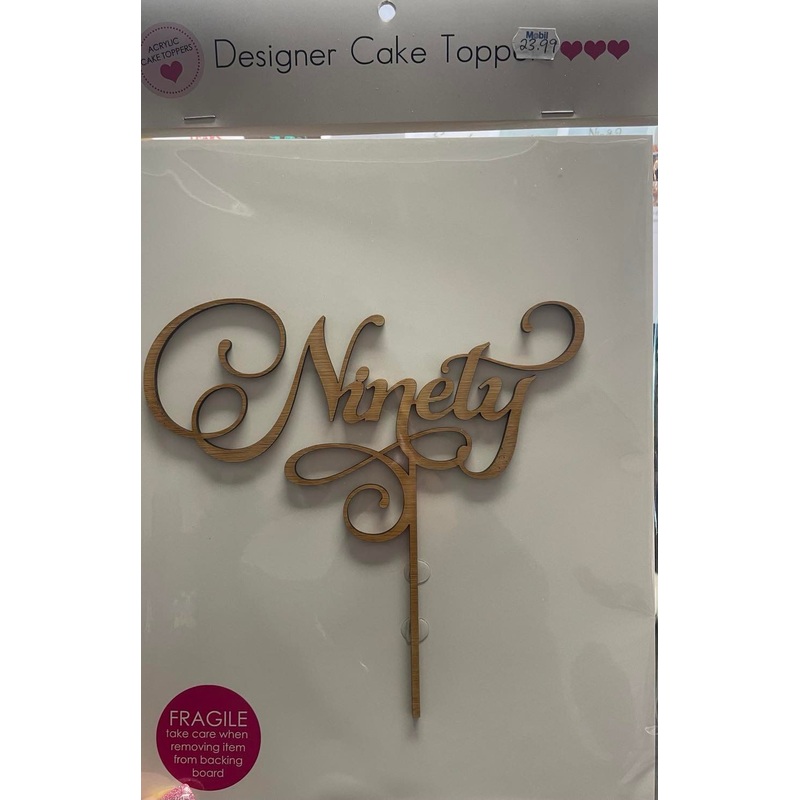 TIMBER Cake Topper - NINETY