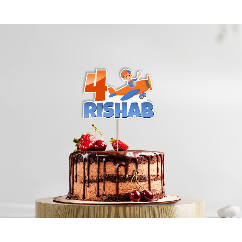 Blippi Theme Cake Topper