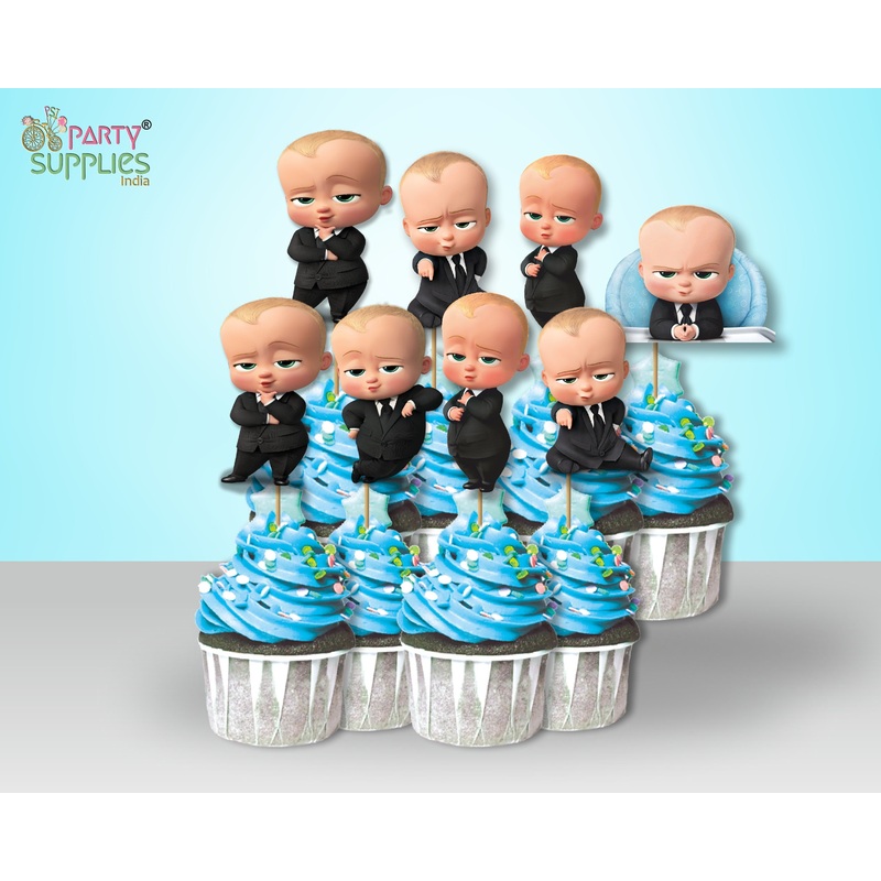 Boss Baby Theme Cup Cake Topper