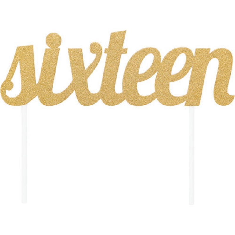 Cake Topper - Gold 16