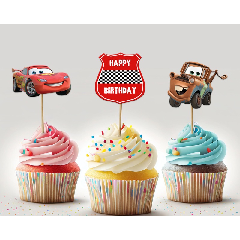 Car Theme Cup Cake Topper