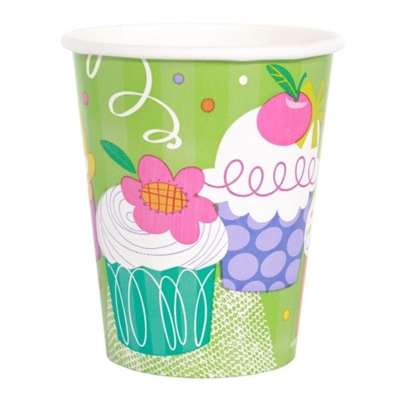 Cupcake Party 9oz Paper Cups (8ct)
