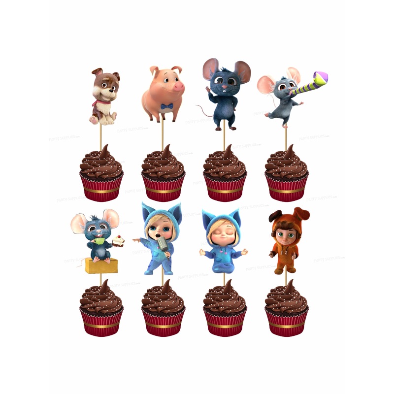 Dave & Ava  Theme Personalized  Cup Cake Topper