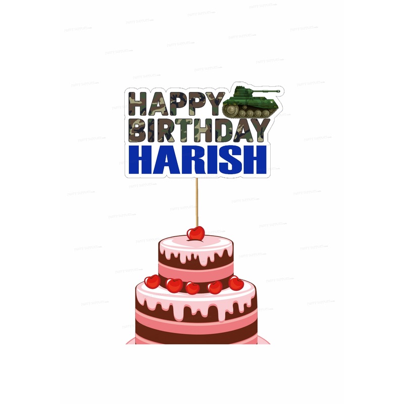 Military Theme Customized Cake Toppe