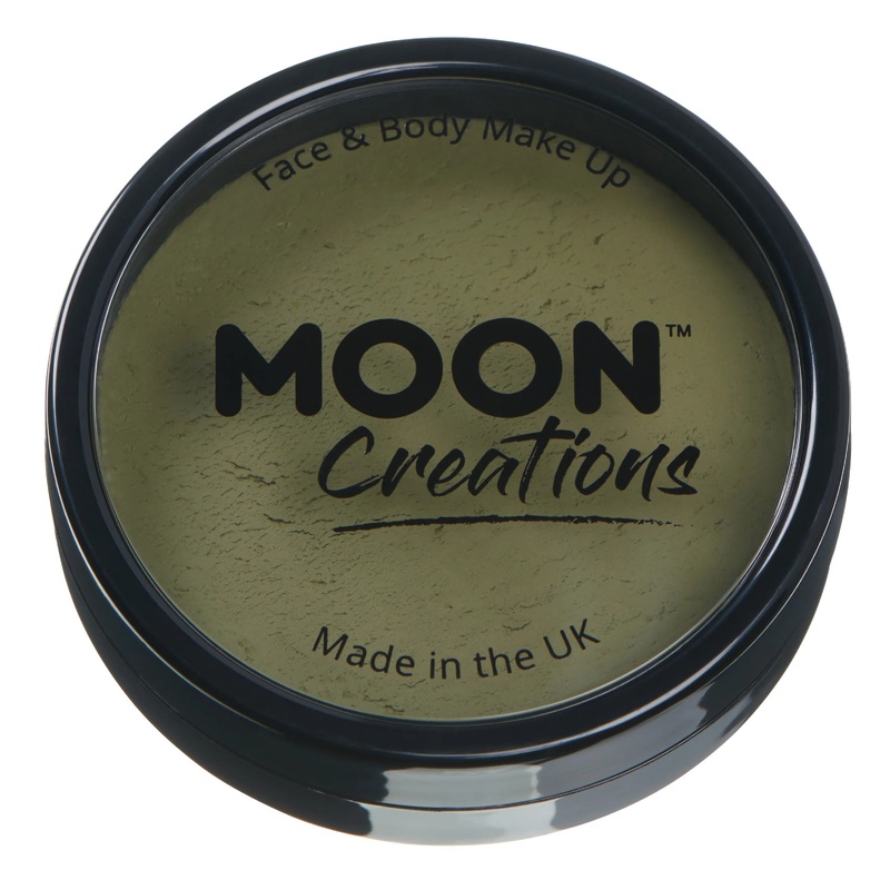 Moon Creations Pro Face Paint Cake Pot - Army Green