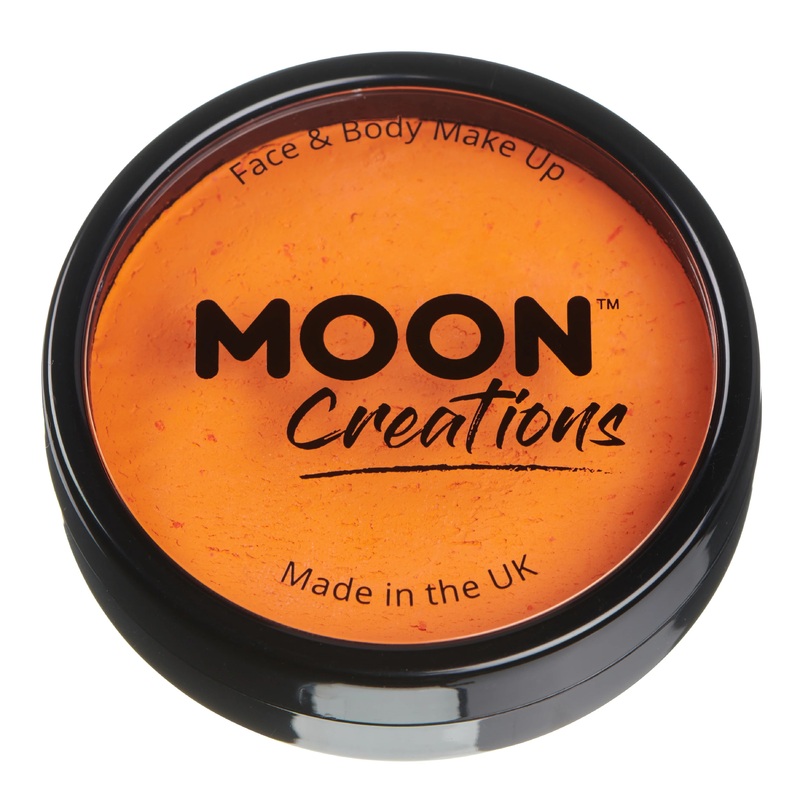 Moon Creations Pro Face Paint Cake Pot - Bright Orange