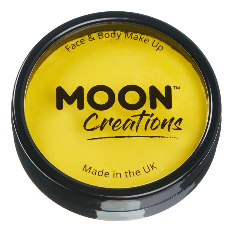 Moon Creations Pro Face Paint Cake Pot - Bright Yellow