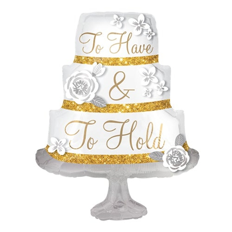 Wedding Cake To Have To Hold Foil Balloon 28Inches