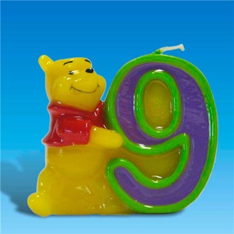 Winnie the Pooh Birthday Cake Candle Number 9