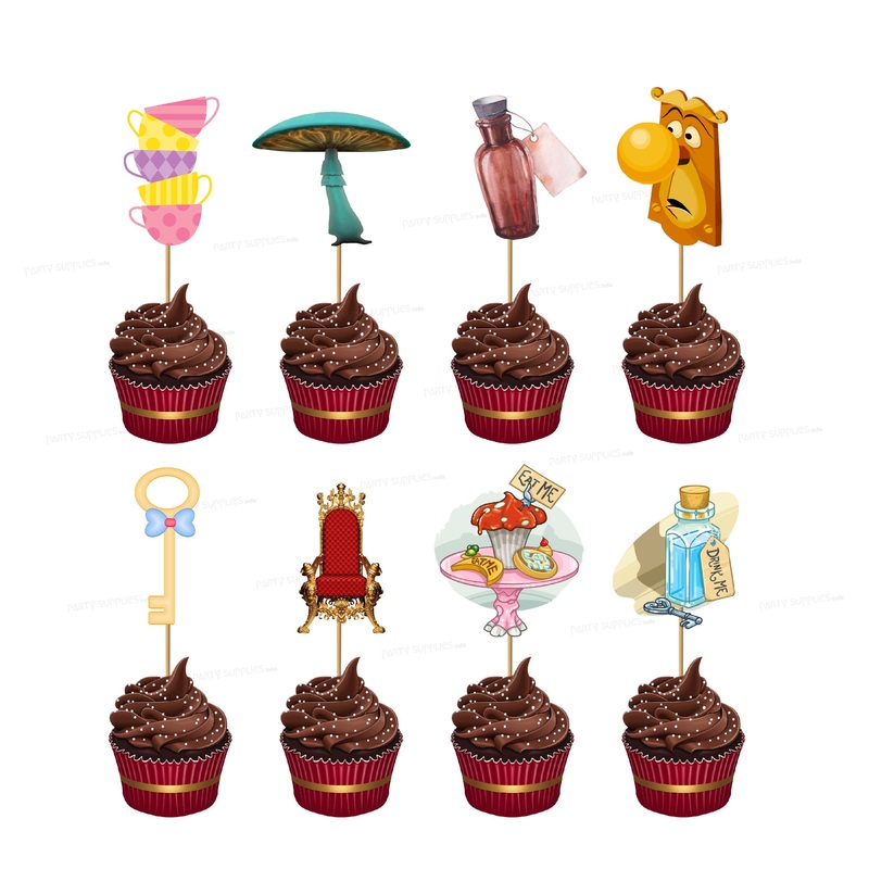 Alice in Wonderland cup cake topper