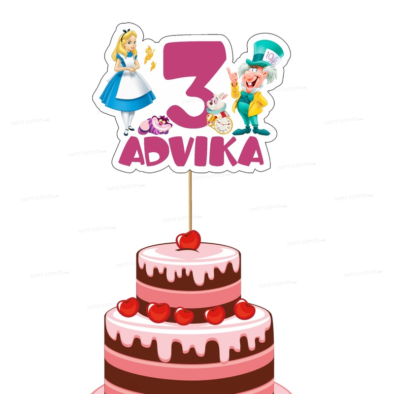 Alice in Wonderland Customized Cake Topper