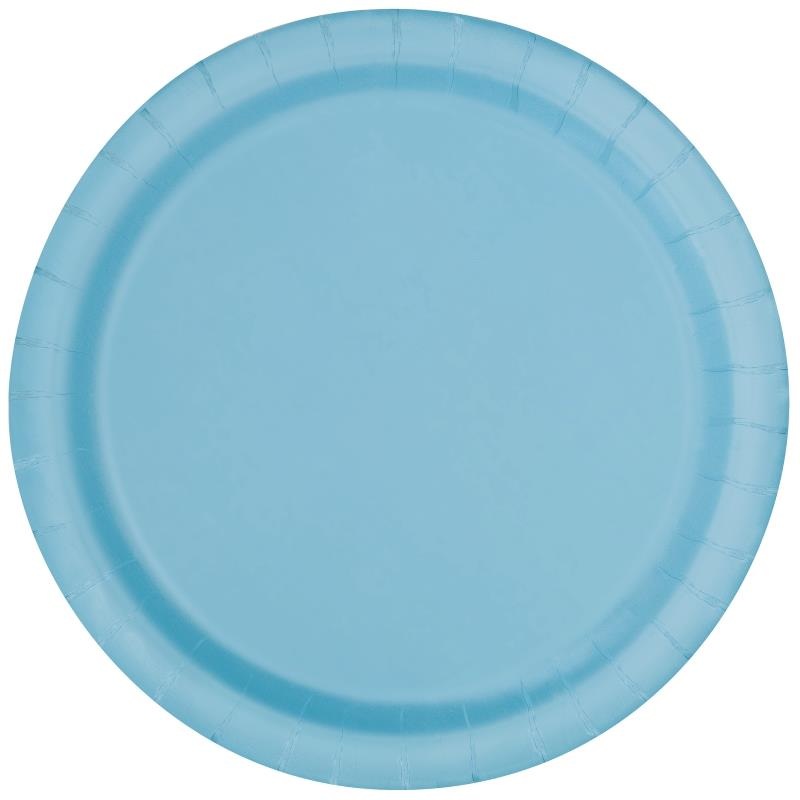 Baby Blue Party Cake Plates Pack of 20