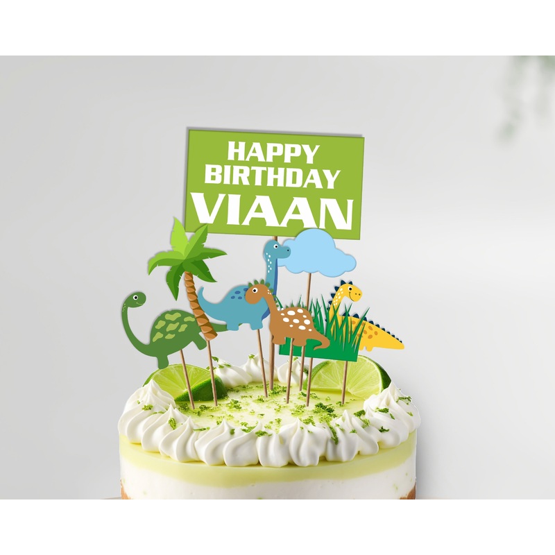 Dinosaur Theme Customized Cake Topper