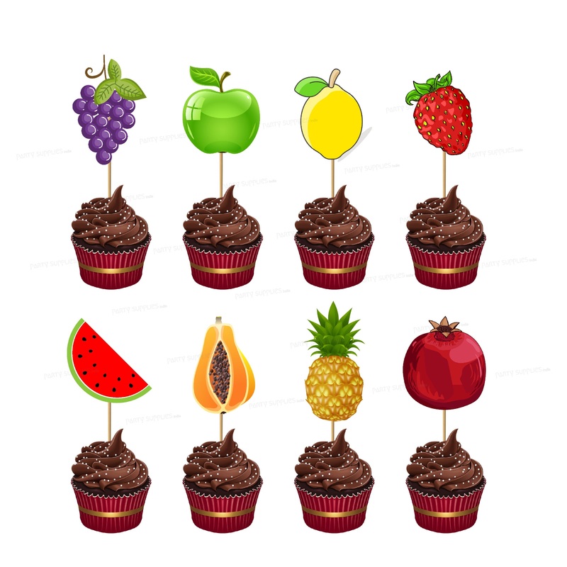 Fruits Theme Classic Cup Cake Topper