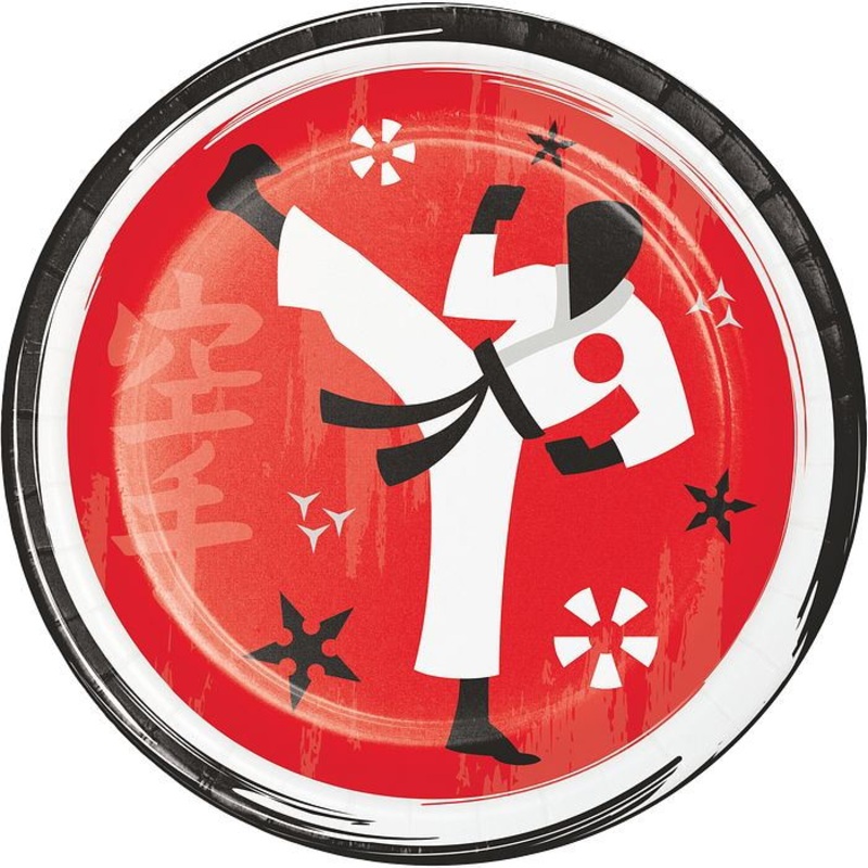 Karate Party Cake Plates Pack of 8