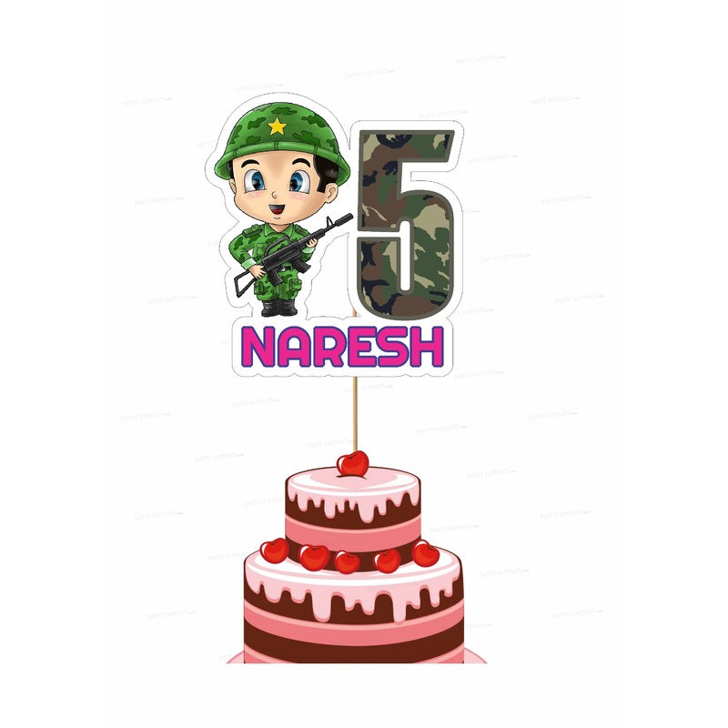 Military Theme Cake Topper
