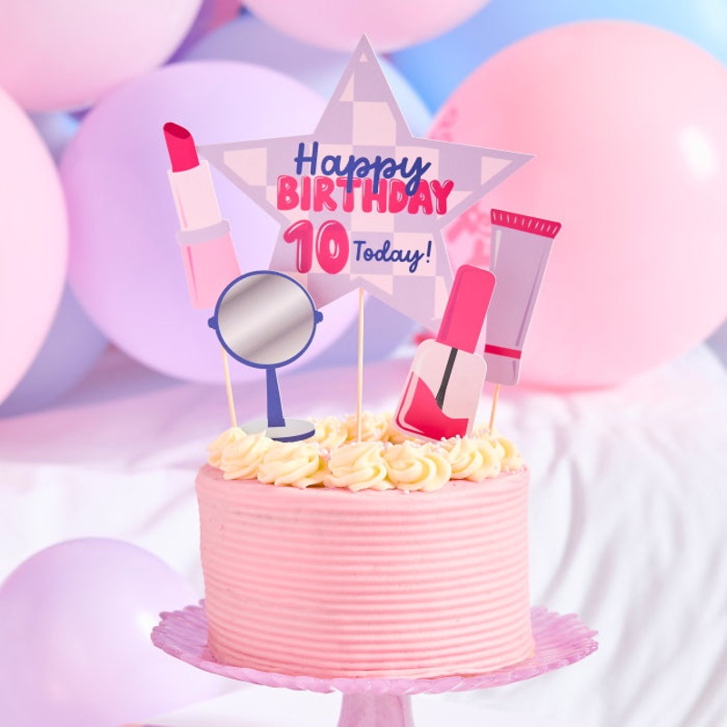 Pamper Party Birthday Cake Topper Set Pack of 5