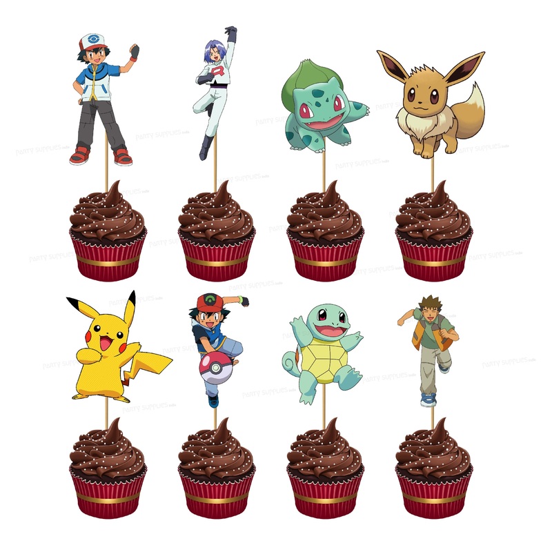 Pokemon Customized  Theme Cup Cake Topper