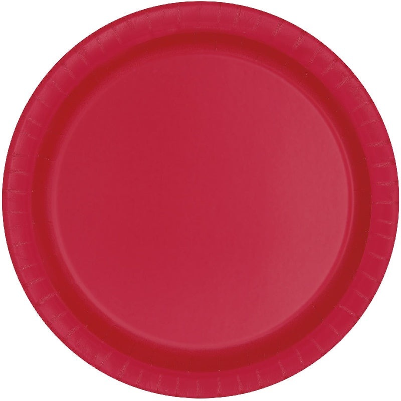 Red Party Cake Plates Pack of 8