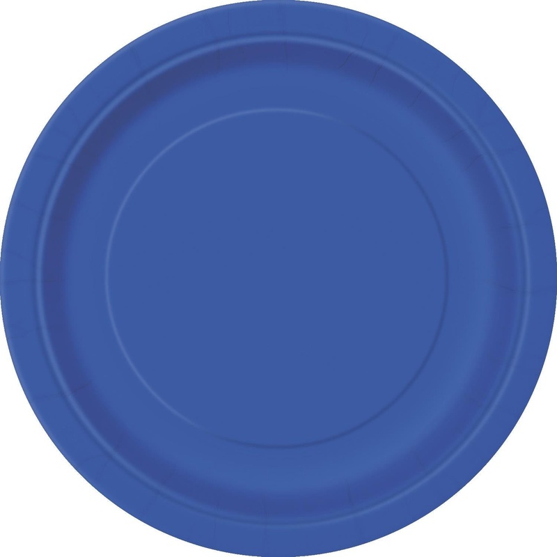 Royal Blue Paper Cake Plates Pack of 8