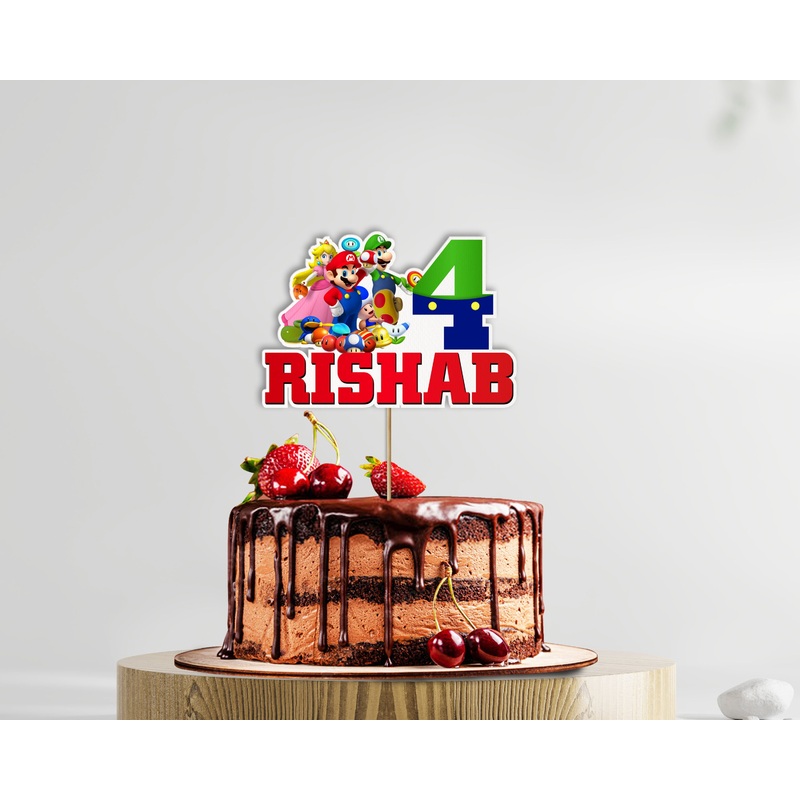 Super Mario Theme Cake Topper