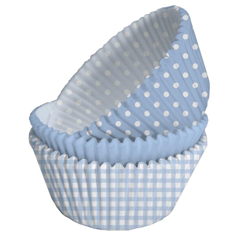 Baby Blue Cupcake Cases Decorations