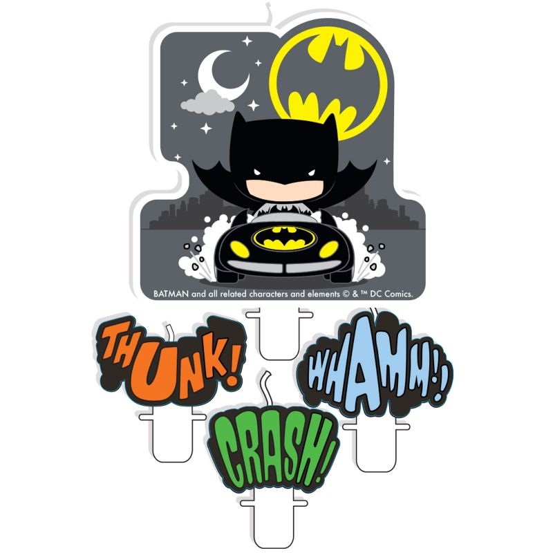 Batman Birthday Cake Candle Pack of 4