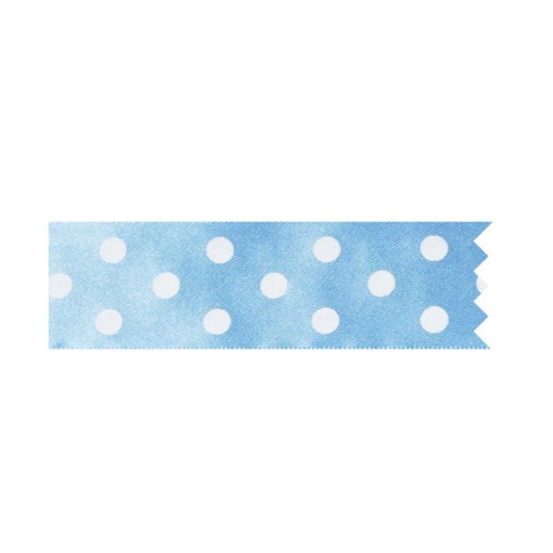 Blue Polka Dots Cake Ribbon Decoration 1 Metre