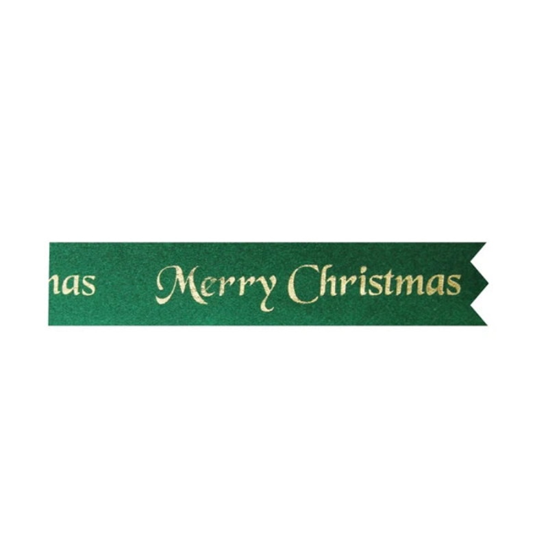 Christmas Cake Ribbon - Green and Gold 100cm