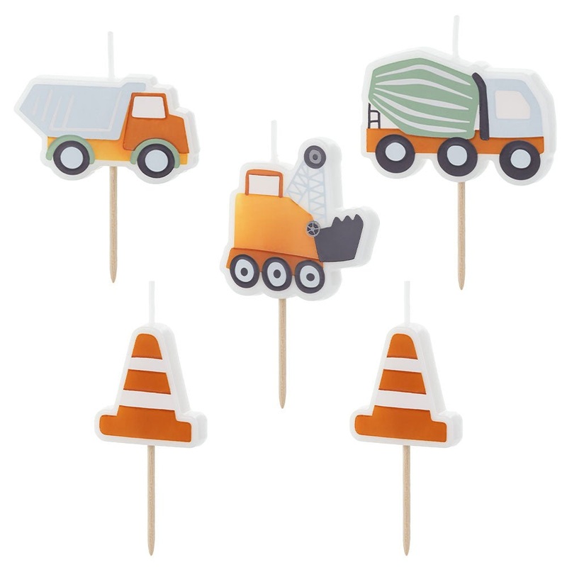 Construction Site Cake Candles