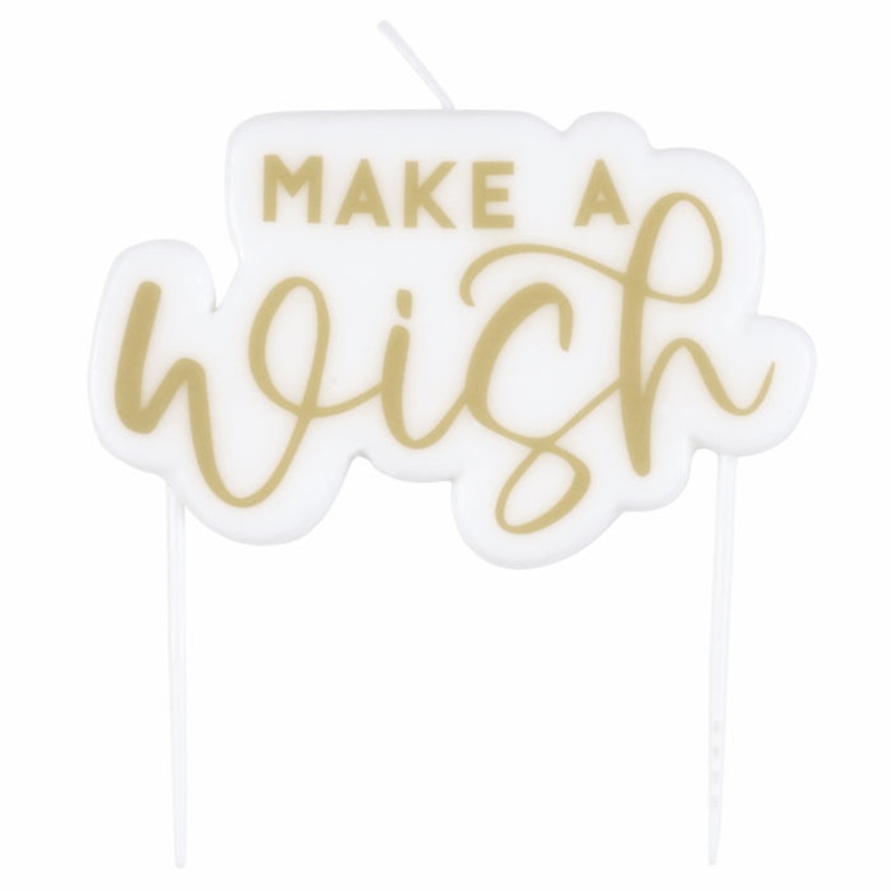 Make a Wish Birthday Cake Candle 12cm
