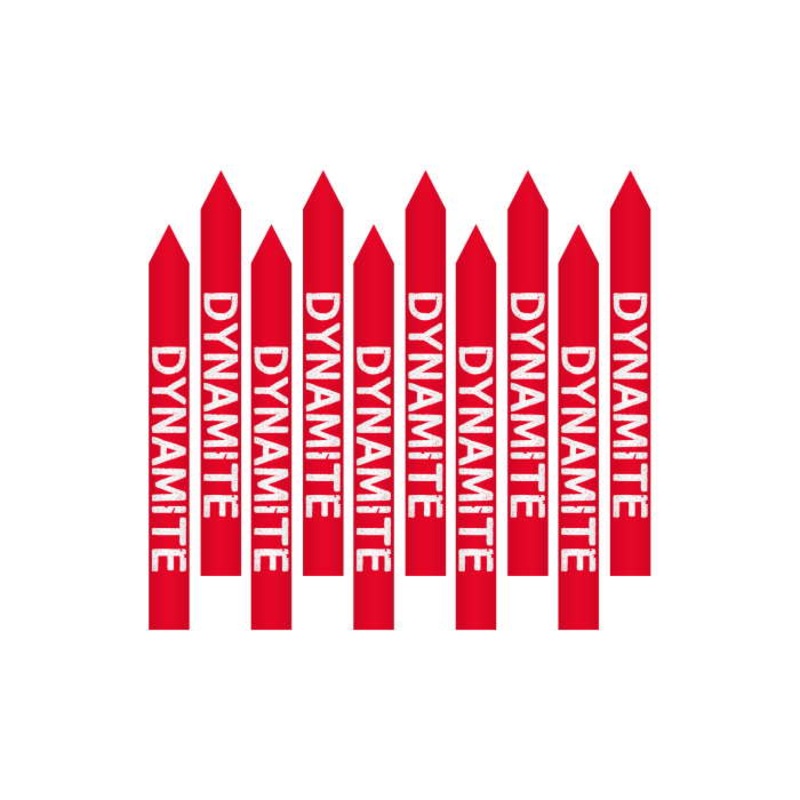 TNT Birthday Cake Candles Pack of 10