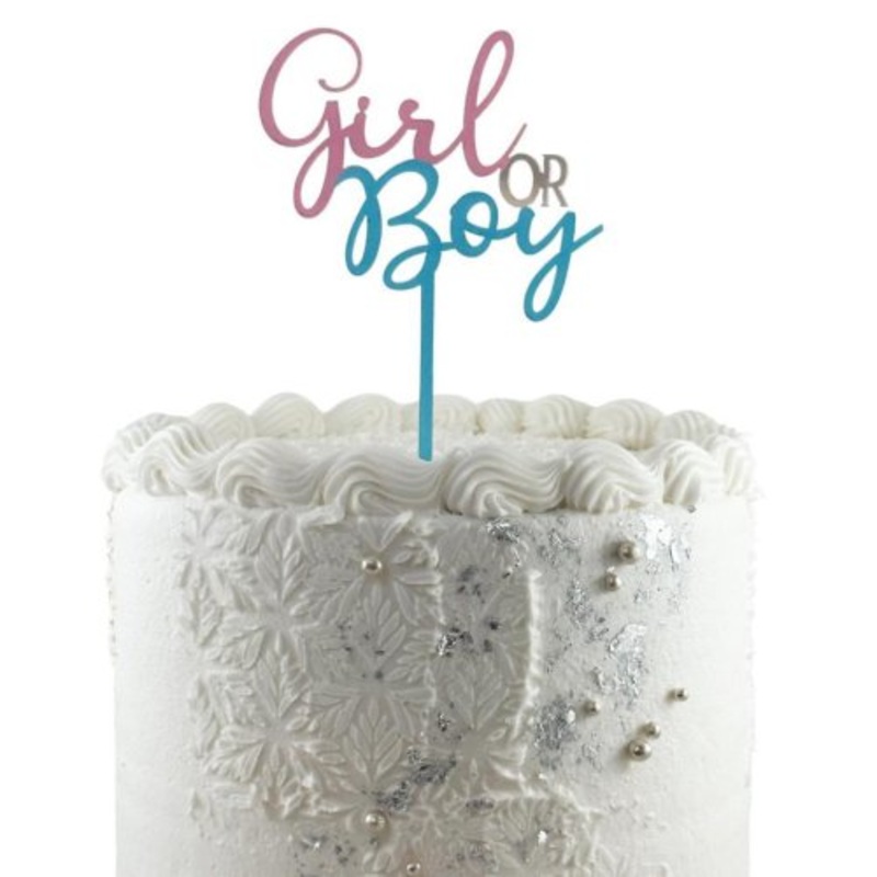 Cake Topper Acrylic 2mm Girl or Boy