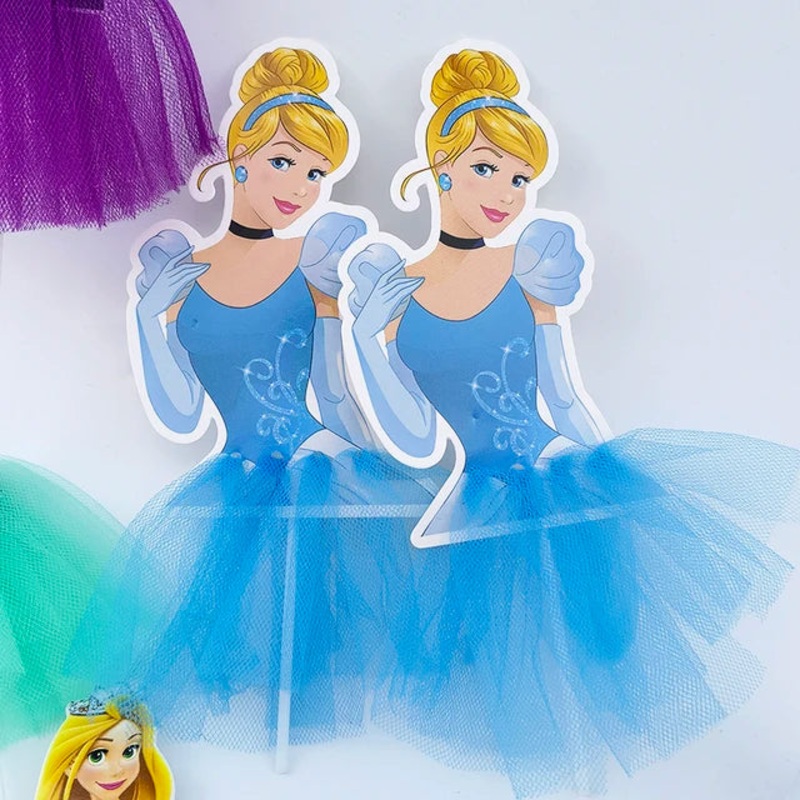 Cinderella Stick Cake Topper 1pc
