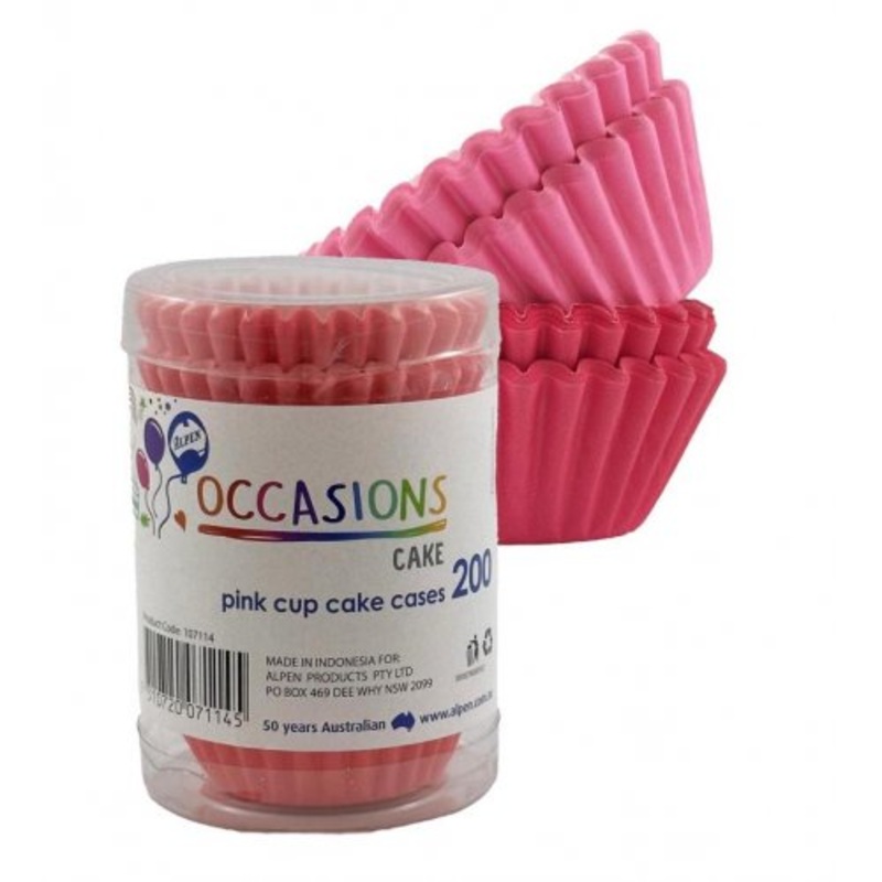 Cup Cake Cases Pink Assorted 200pk