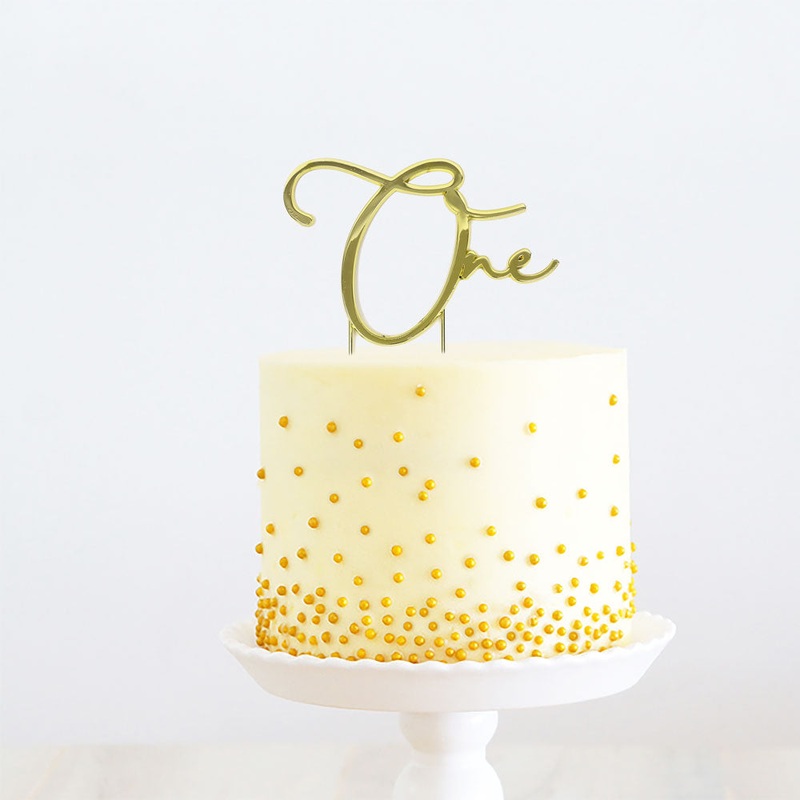 Gold Metal Cake Topper - ONE