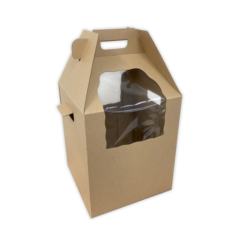 Heavy Duty Tall Cake Box + Handle 12x12x14(H)in
