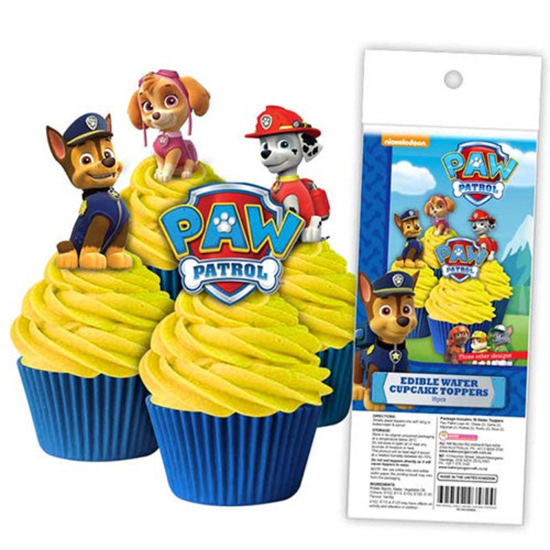 Paw Patrol Cupcake Wafer Toppers 16pcs