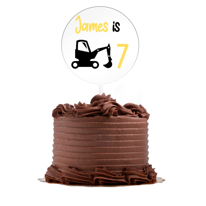 Personalised Cake Topper - Digger *Pre Order*