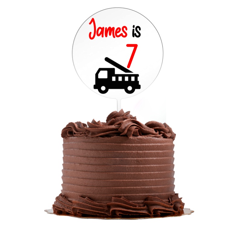 Personalised Cake Topper - Firetruck *Pre Order*