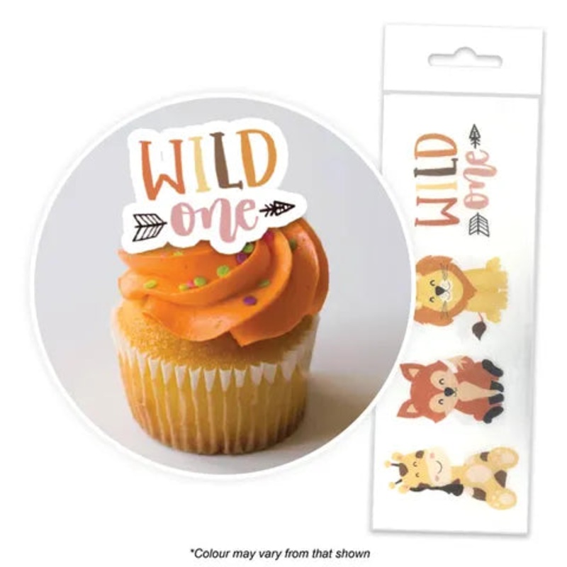 Wild One Cupcake Wafer Toppers 16pcs *PAST BB*